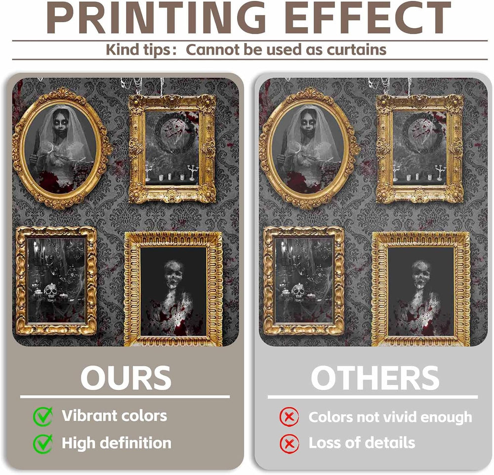 10x8ft Halloween Haunted House Backdrop Horror Photo Frames Banner