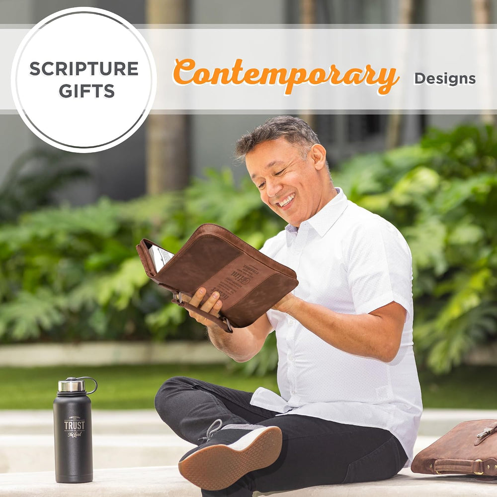 Christian Art Gifts Men's Faux Leather Bible Cover: Trust in the Lord