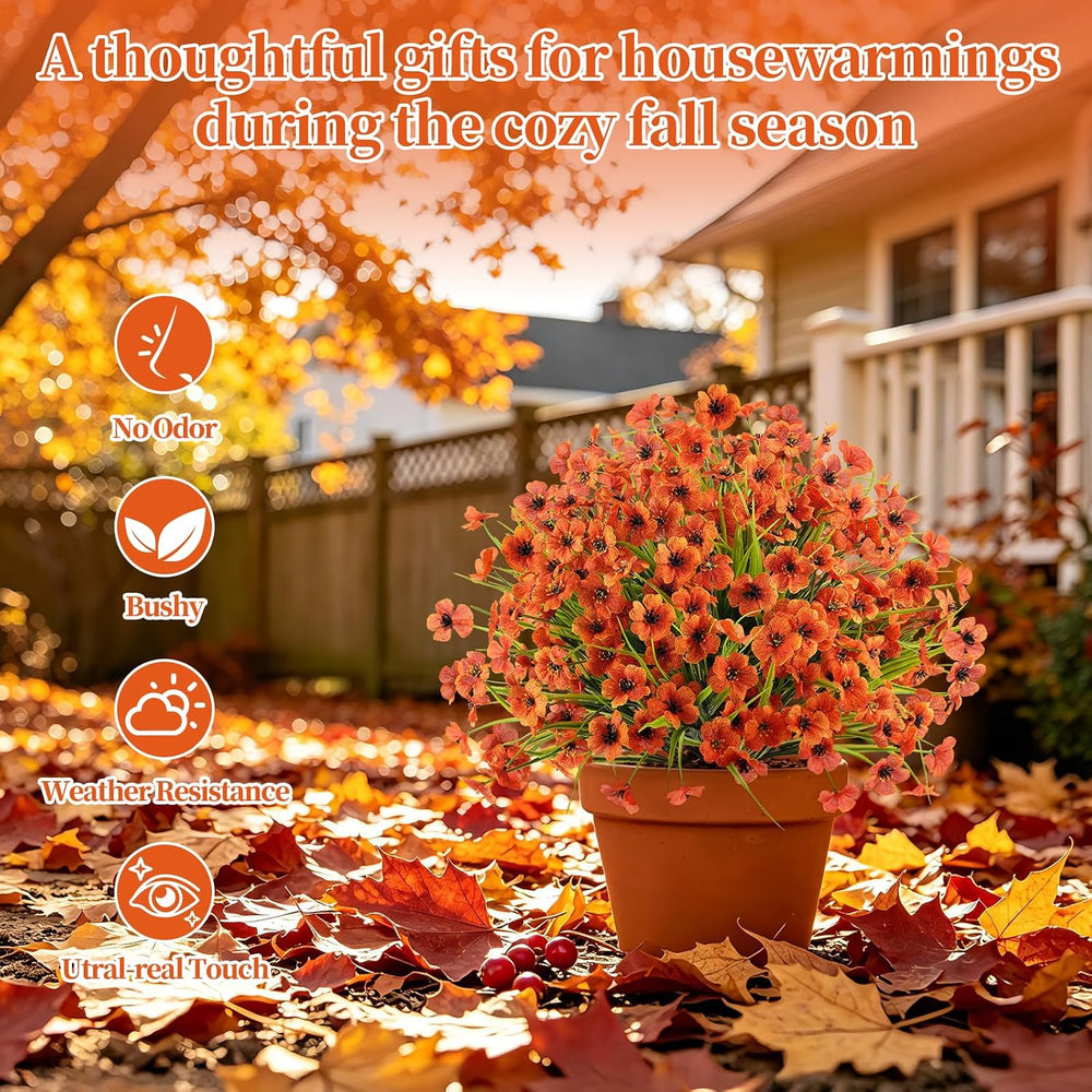2 Pack Artificial Fall Yellow Flower Topiary Balls for Outdoor