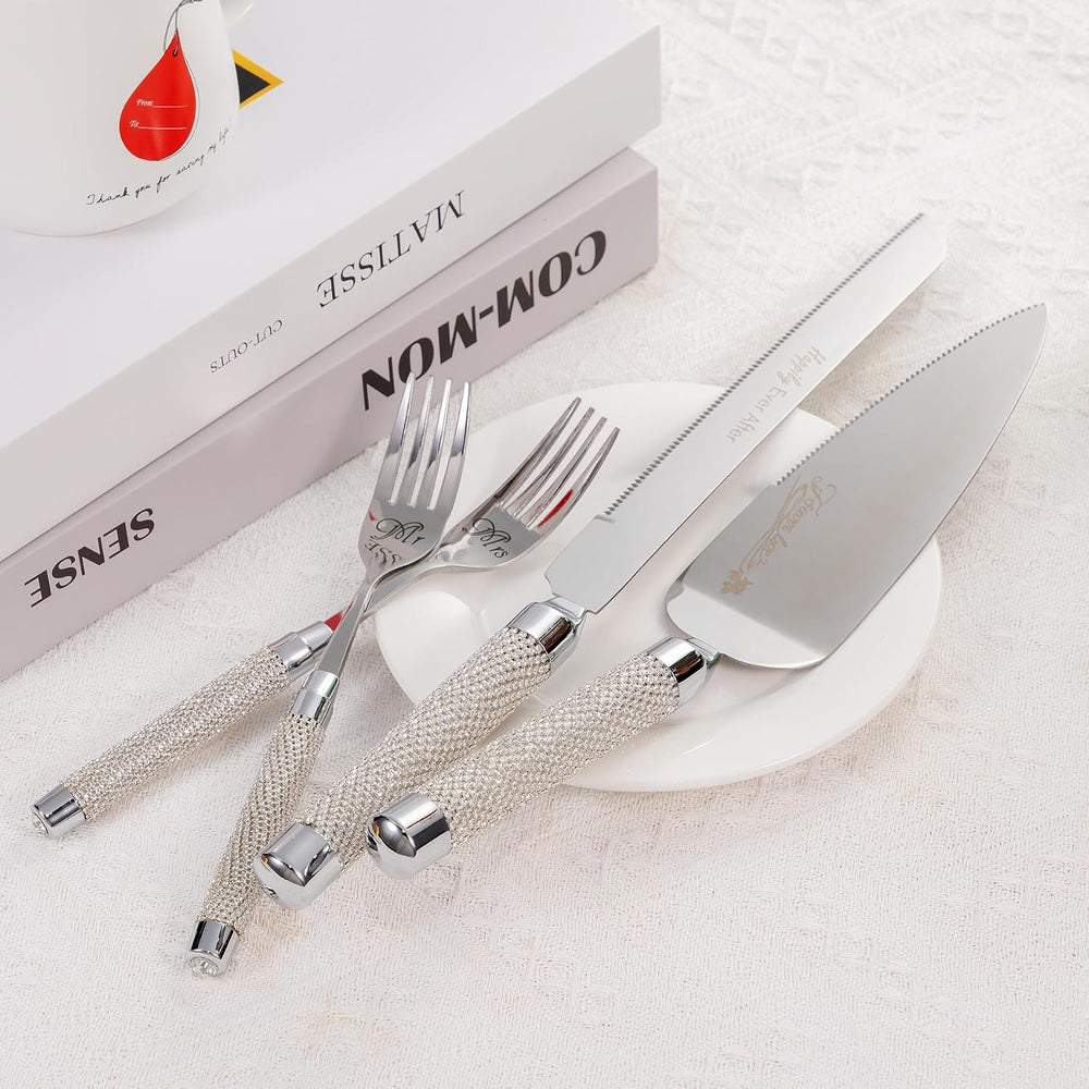 Wedding Cake Cutting Set, Cake Knife and Server Set