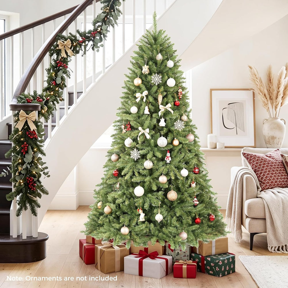Goplus 6.5 ft Artificial Christmas Tree with 1838 Lush PVC Branch Tips