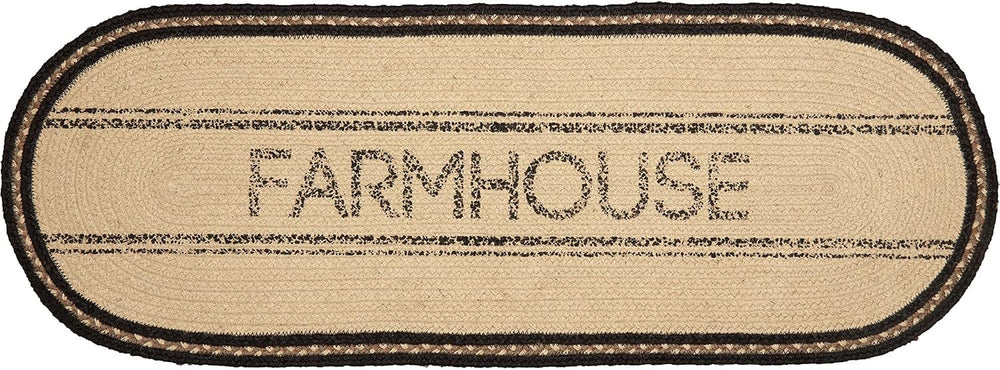 VHC Brands Tabletop & Kitchen-Sawyer Mill White Farmhouse Jute Runner, 13...