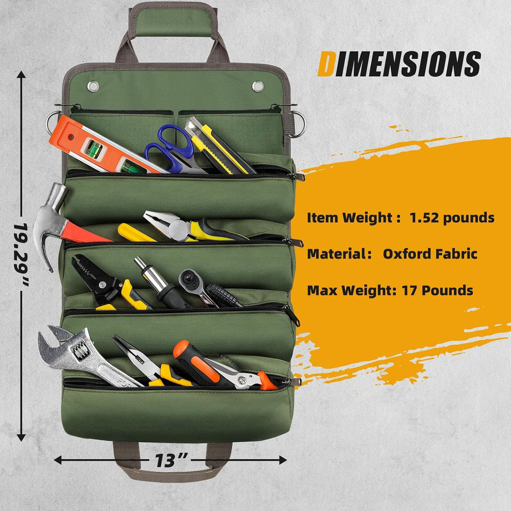 Tool Bag Roll Up, UUP Heavy Duty Portable Soft Tool Storage Gifts for Men
