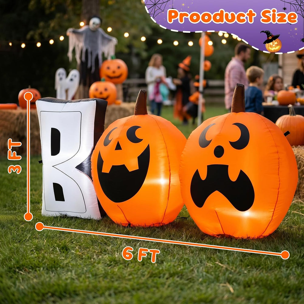 Halloween 6ft Pumpkin Inflatable Decoration,