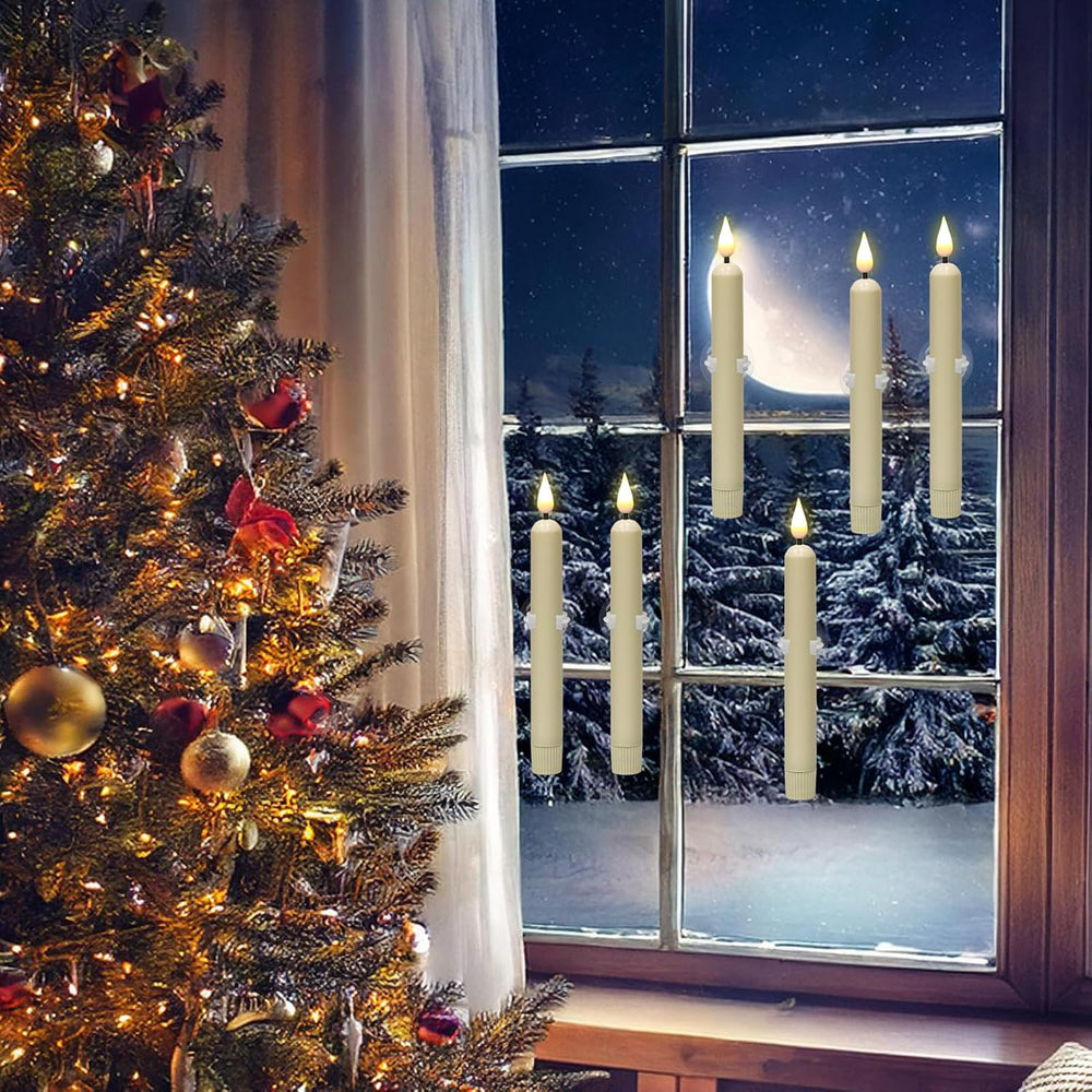 Christmas Window Flameless Candles Sensor Dusk to Dawn Battery Operated