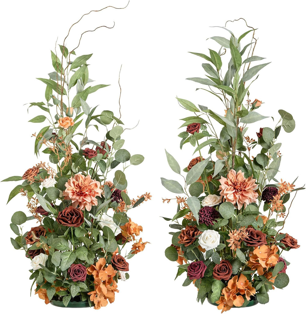 Ling's moment 36" Freestanding Flowers, Fall Wedding Decor, Terracotta