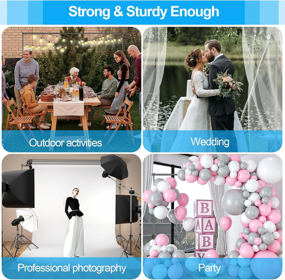 EMART 10x10Ft Heavy Duty Backdrop Stand, Adjustable Banner Stand for Photo