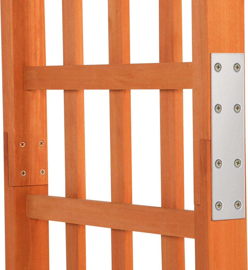Yaheetech 7FT Wooden Arch Arbor, Wood Trellis for Climbing Plants Outdoor