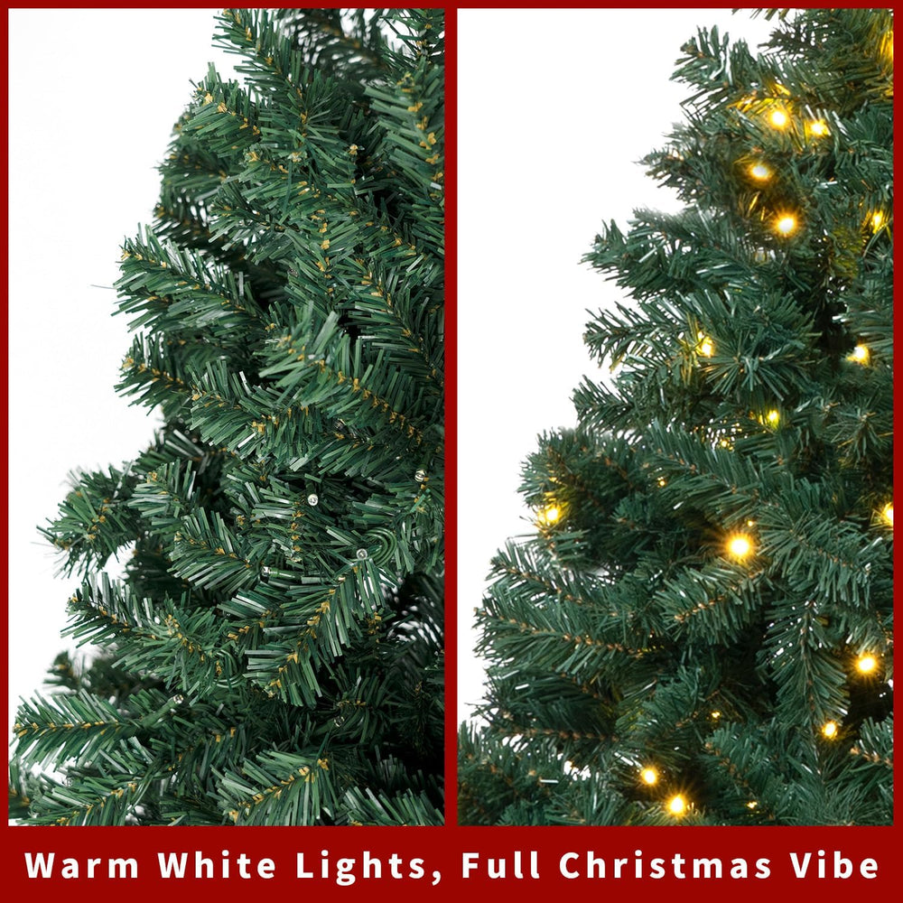 5FT Christmas Tree with Warm Light,Artificial Xmas Tree for Christmas Decor