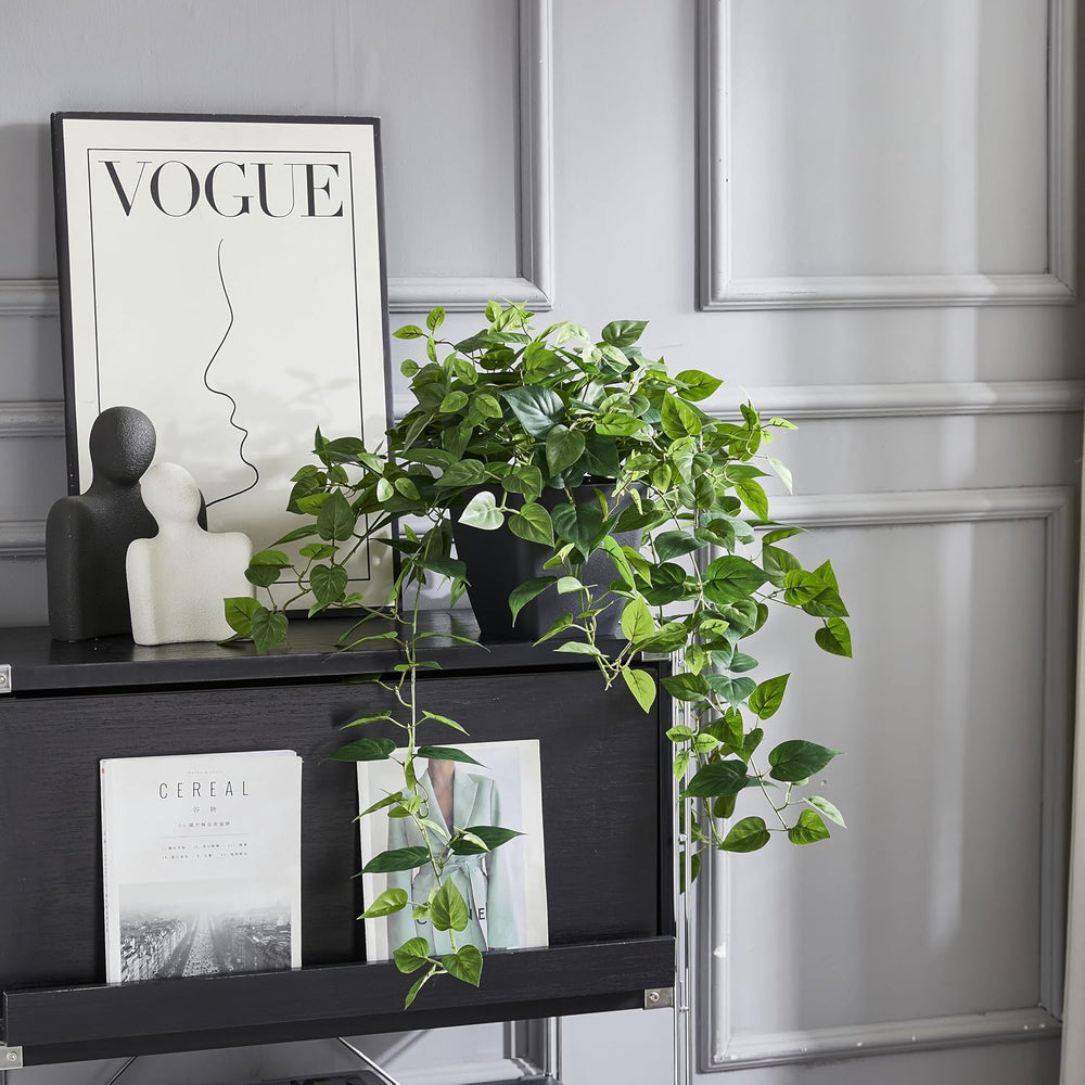 365 Blooming Decor Realistic Artificial Potted Pothos Ivy Plant(Devil's I...
