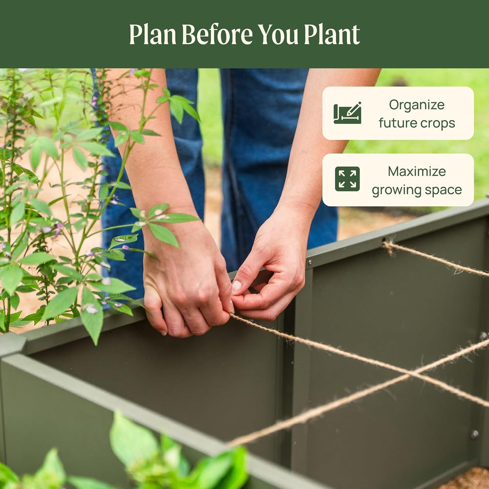 Vego garden Modern Raised Garden Bed, 17" Tall 4 x 8 ft Metal Raised Gar...