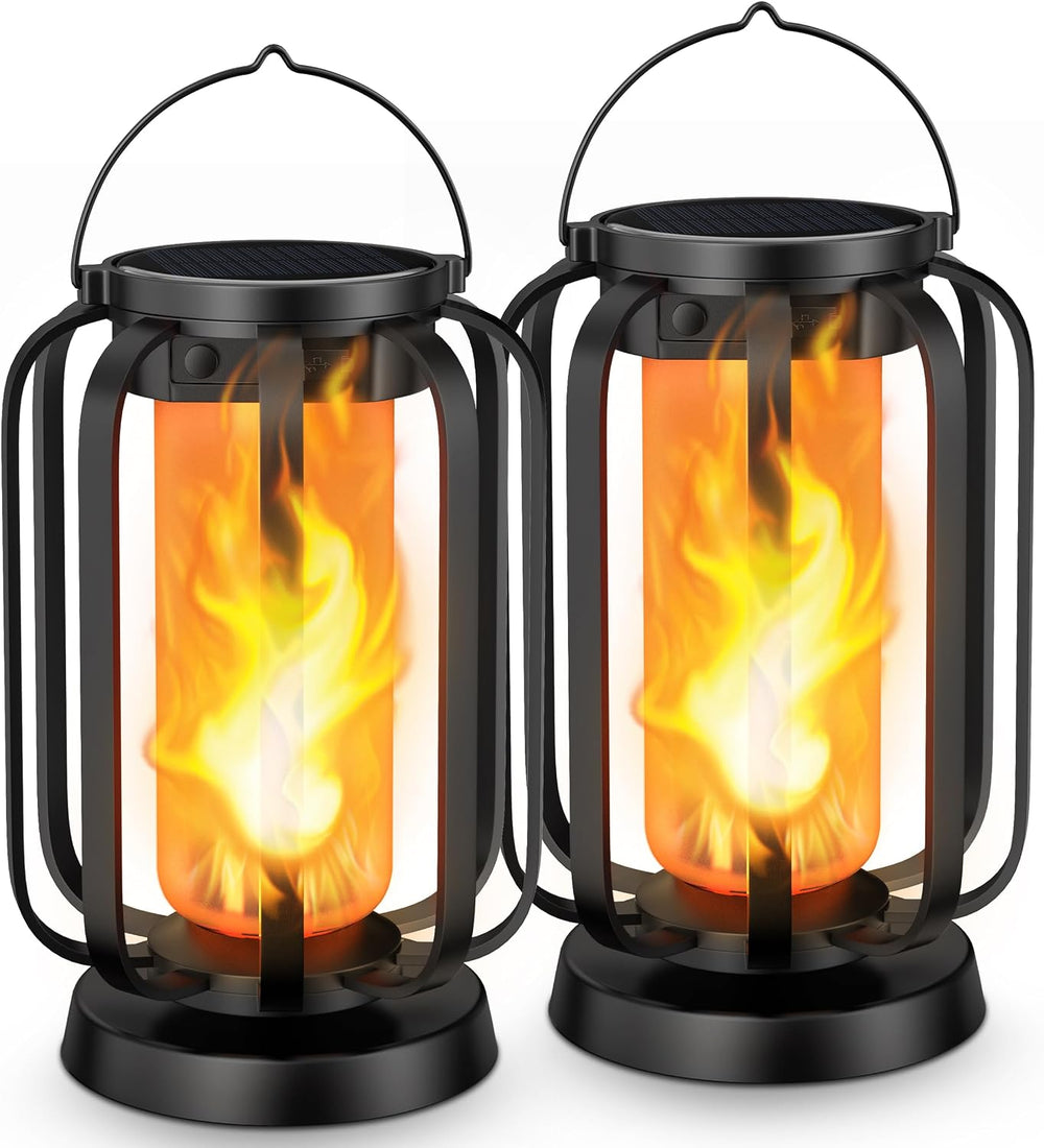 Gen2 Solar Lanterns Outdoor Lights with Ultra-Real Flame