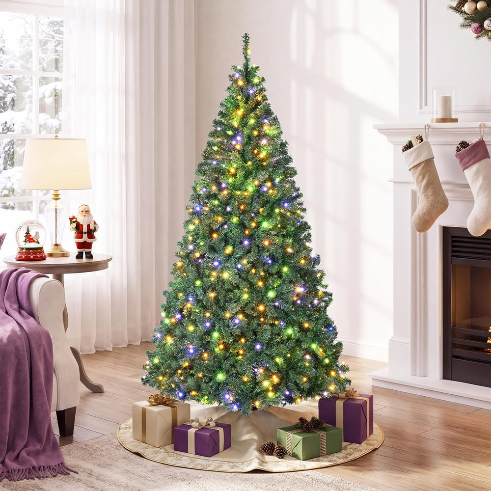 COSTWAY 5 FT Pre-lit Christmas Tree, Artificial Holiday Xmas Tree