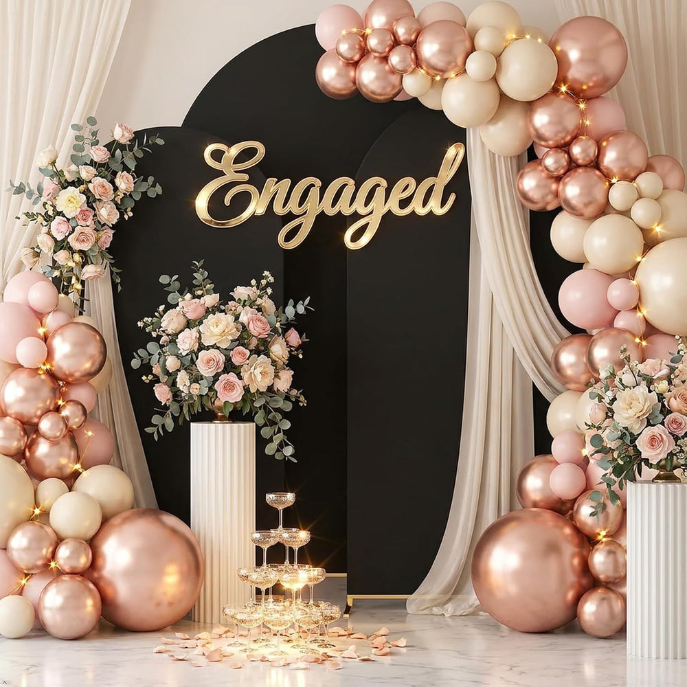 3PCS Metal Arch Backdrop Stand,6+6.6+7.2FT with Covers,Balloon Arch Stand