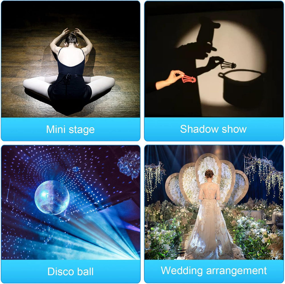 Led Pinspot Light 2 Pack, Czgor 15W Disco Ball Spotlight RGBW 4-in-1 Lights