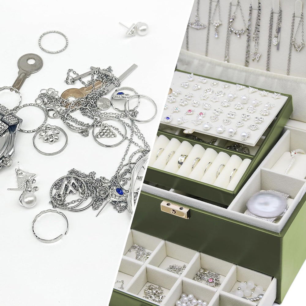 Jewelry Organizer Box, Jewelry Box Organizers for Women Girls, 3 Layers Large...