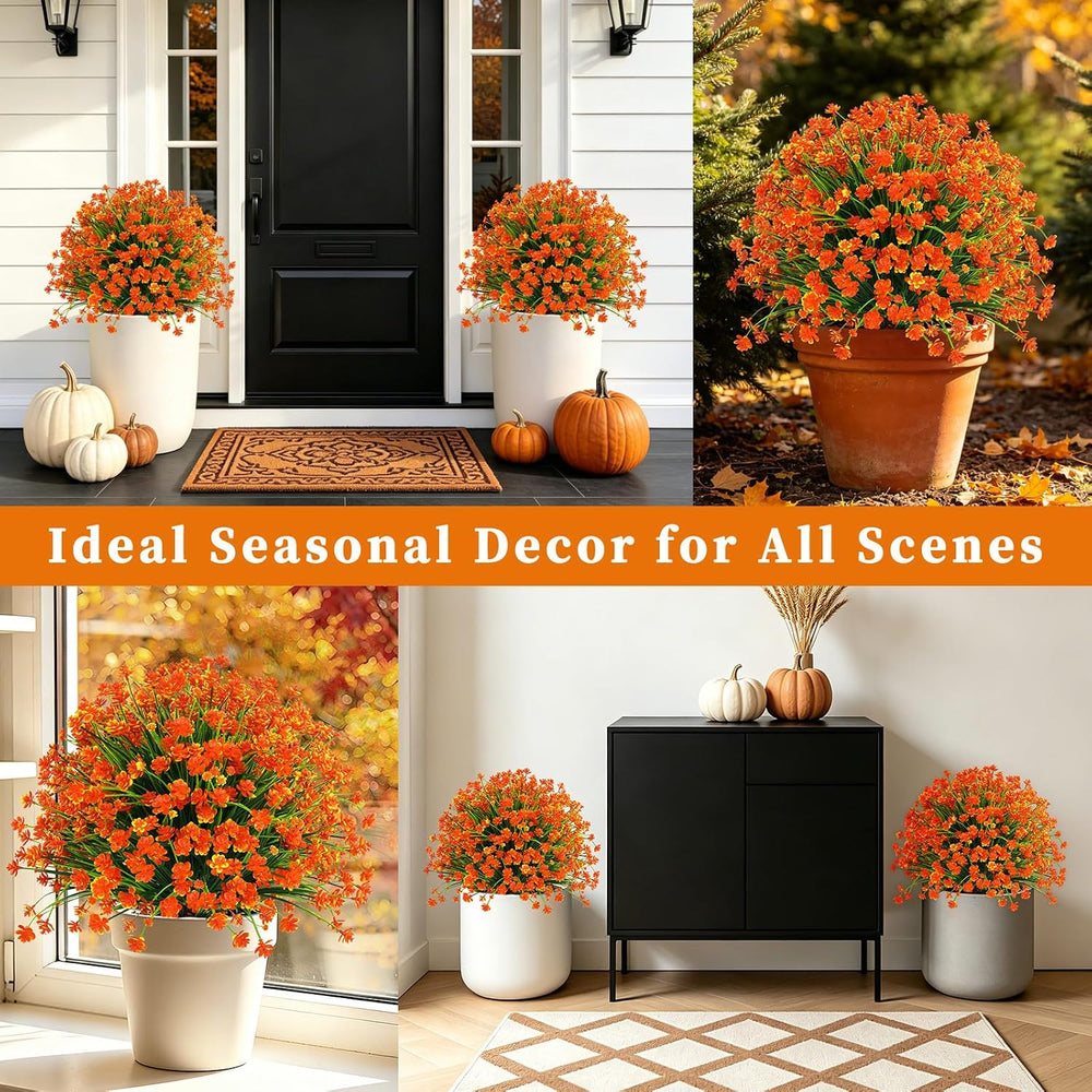 2 Pack Fall Artificial Flower Topiary Balls with Ground Spike