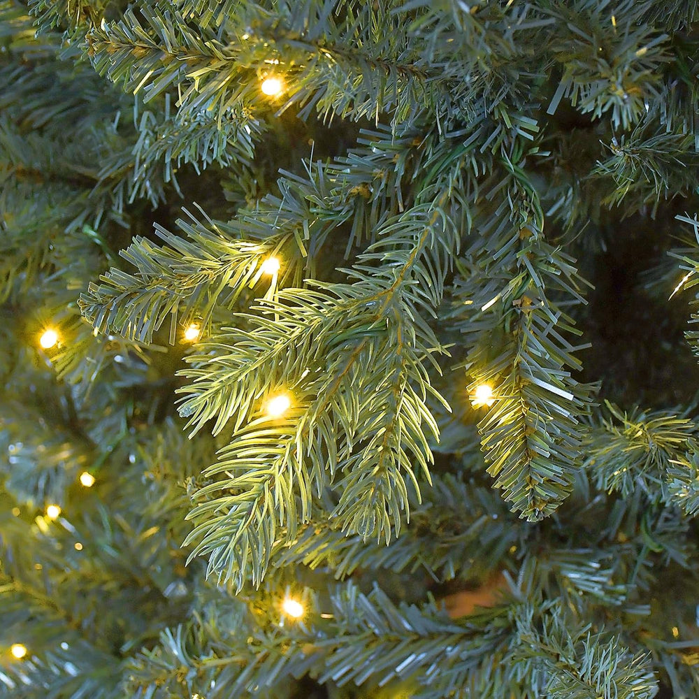 6 Ft Pre-Lit Artificial Christmas Tree, w/ 350 LED Warm Lights, 1390 PE&P...