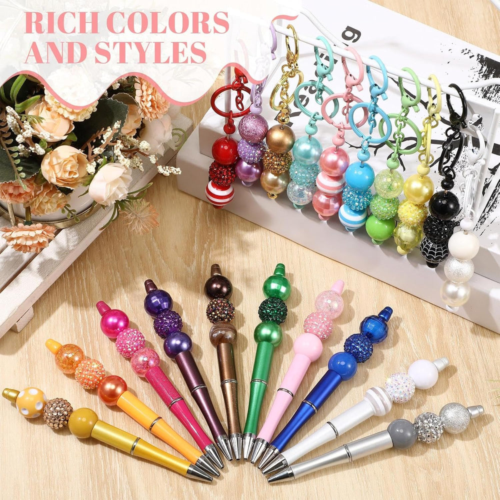 Huquary 200 Pcs 20mm Round Beads Rhinestone for Jewelry Making, Mix Color