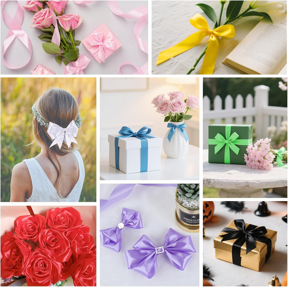 800 Yards Ribbon,1 Inch Satin Ribbon,32 Colors