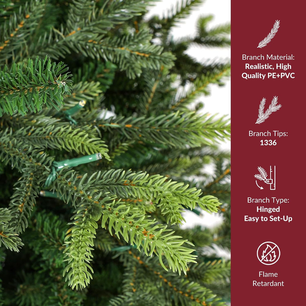 SHareconn 7.5ft Prelit Artificial Christmas Tree with Color Changing Lights