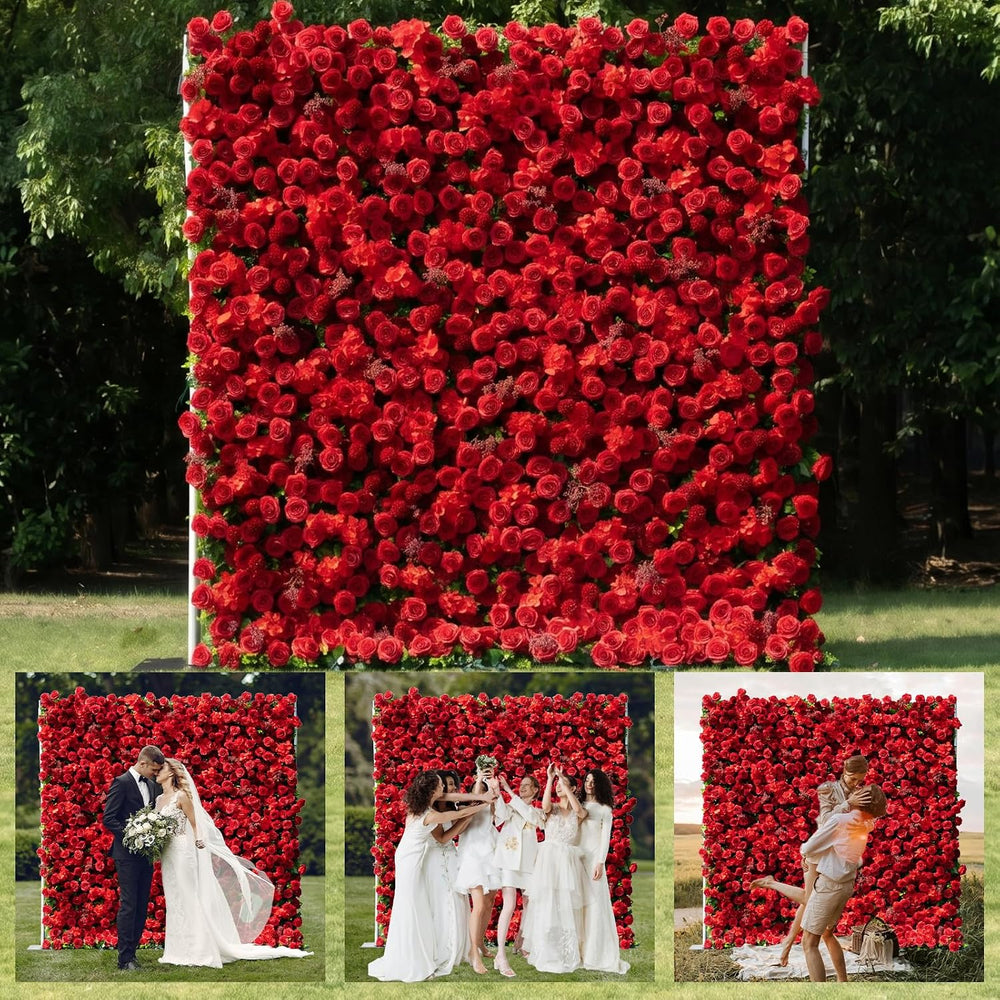 8ft*8ft Artificial Flower Wall Panels, Gorgeous 3D Silk Floral Backdrop