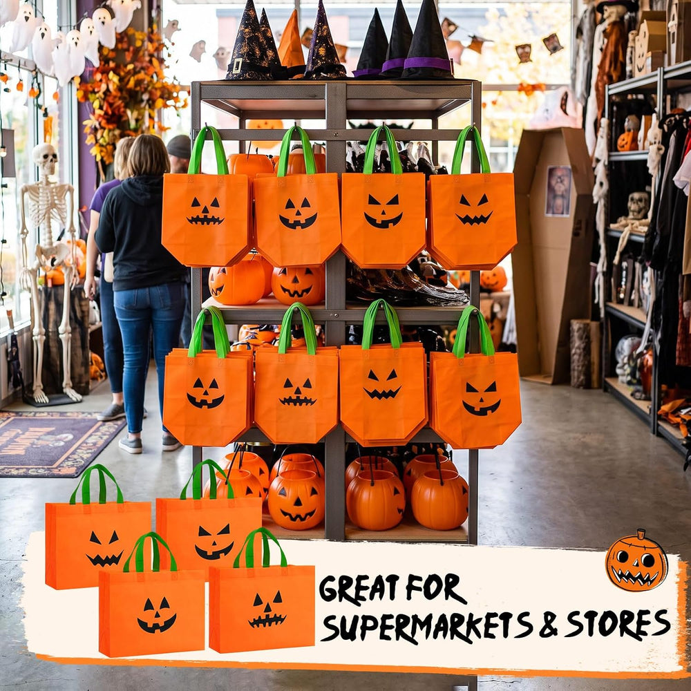 36 Pcs Large Halloween Treat Tote Bags Non Woven Gift Bags 13" x 10"...