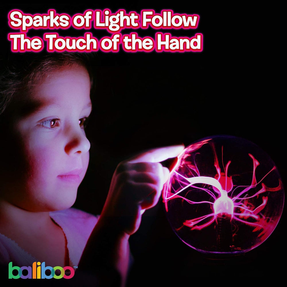 BALIBOO 6" Plasma Ball Light – 12V Power Adapter Plug Plasma Globe Lamp