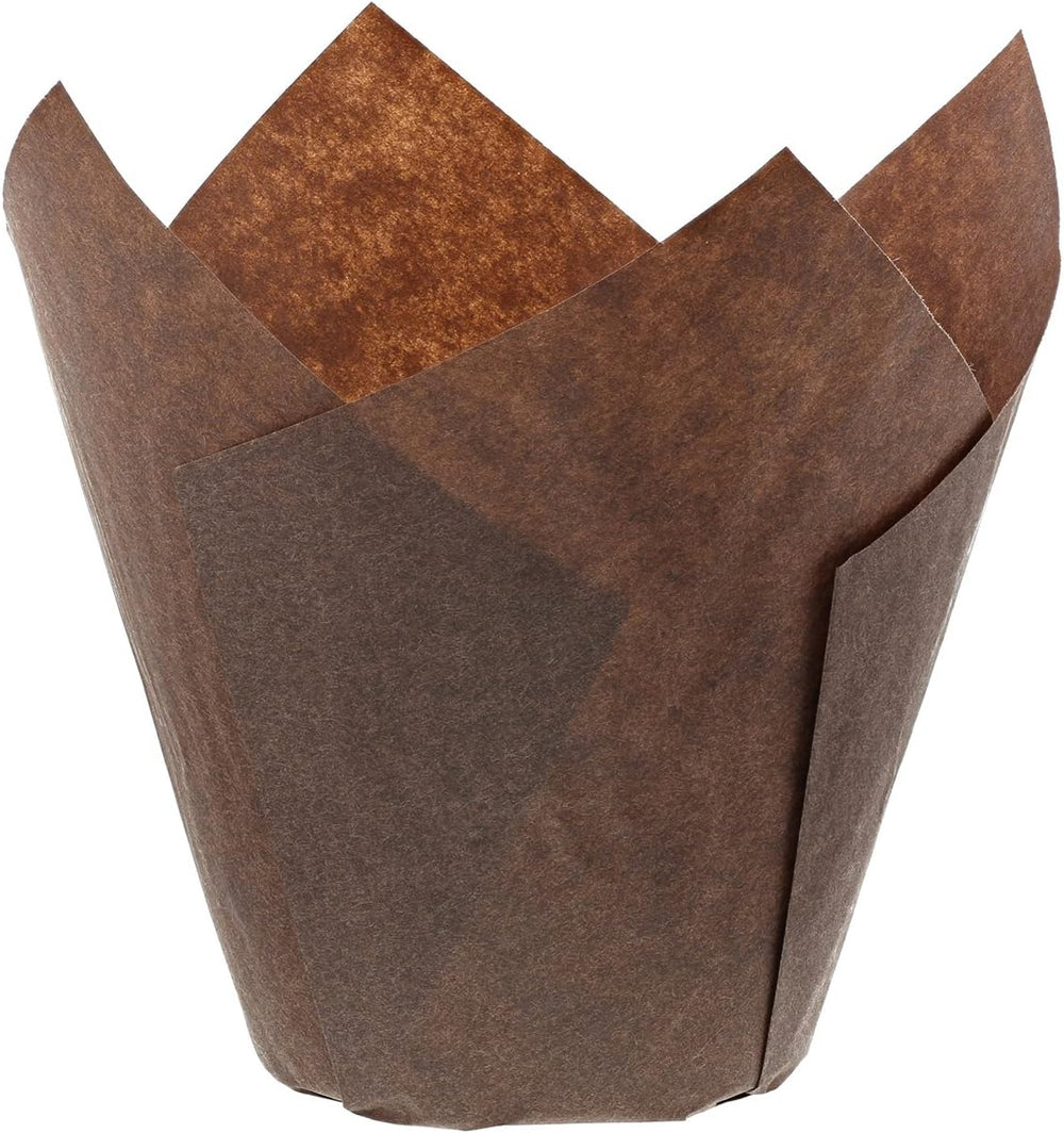 Royal Brown Tulip Style Baking Cups, Medium Case of 2000