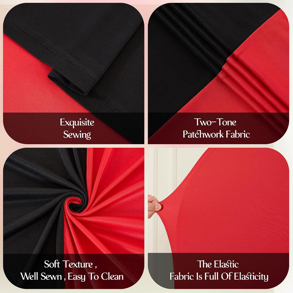 Red Black Arch Backdrop Cover Set of 3 Wedding Arch Covers Stretchy Backdrop ...