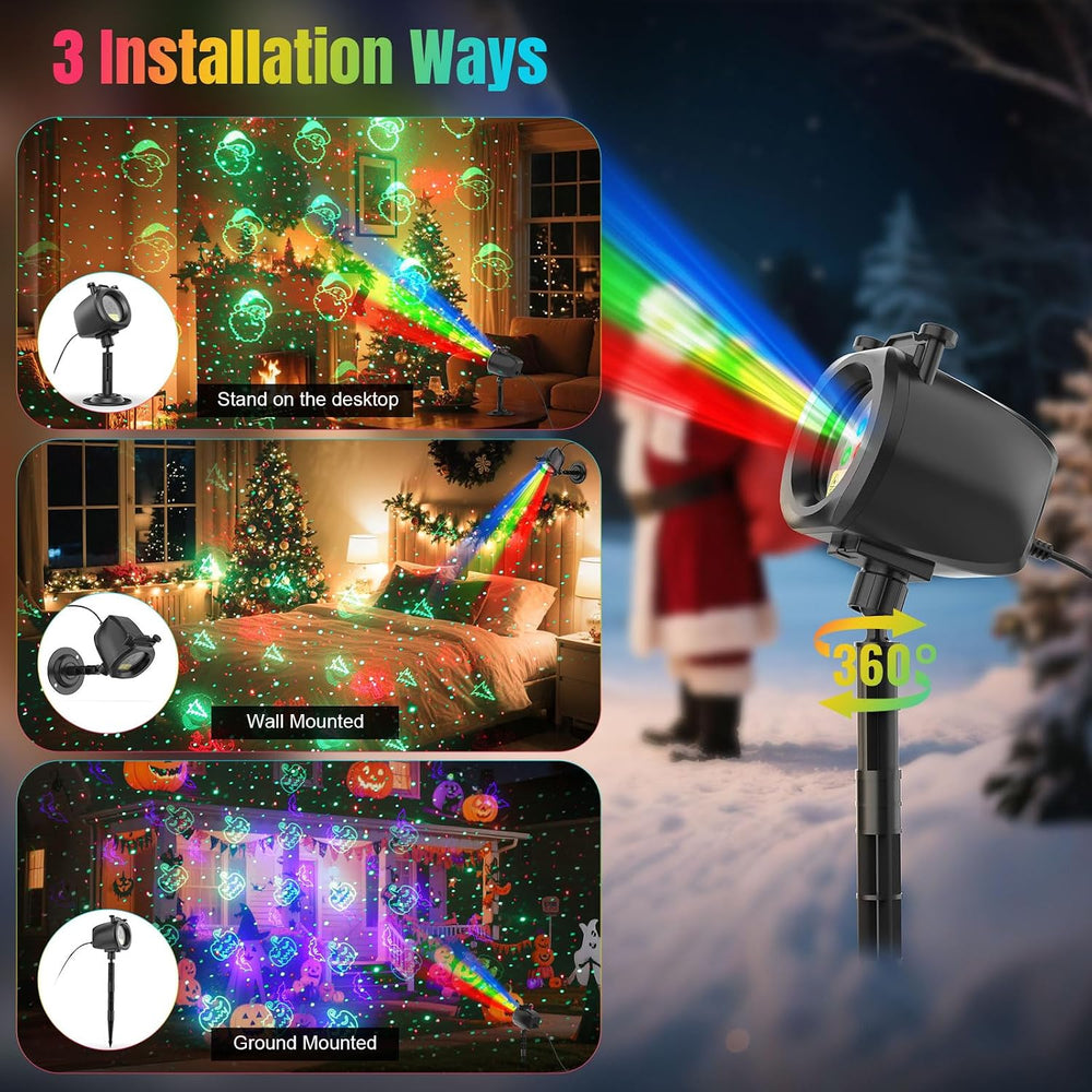 Fimilo Firefly RGB Laser Projector Light with 4 Dynamic Pattern Slides