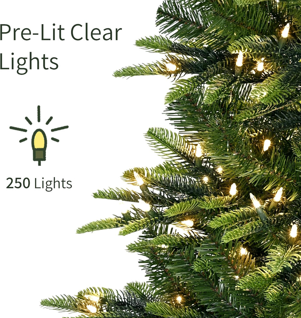 Puleo International 4.5ft Pre-Lit Aspen Fir Artificial Christmas Tree