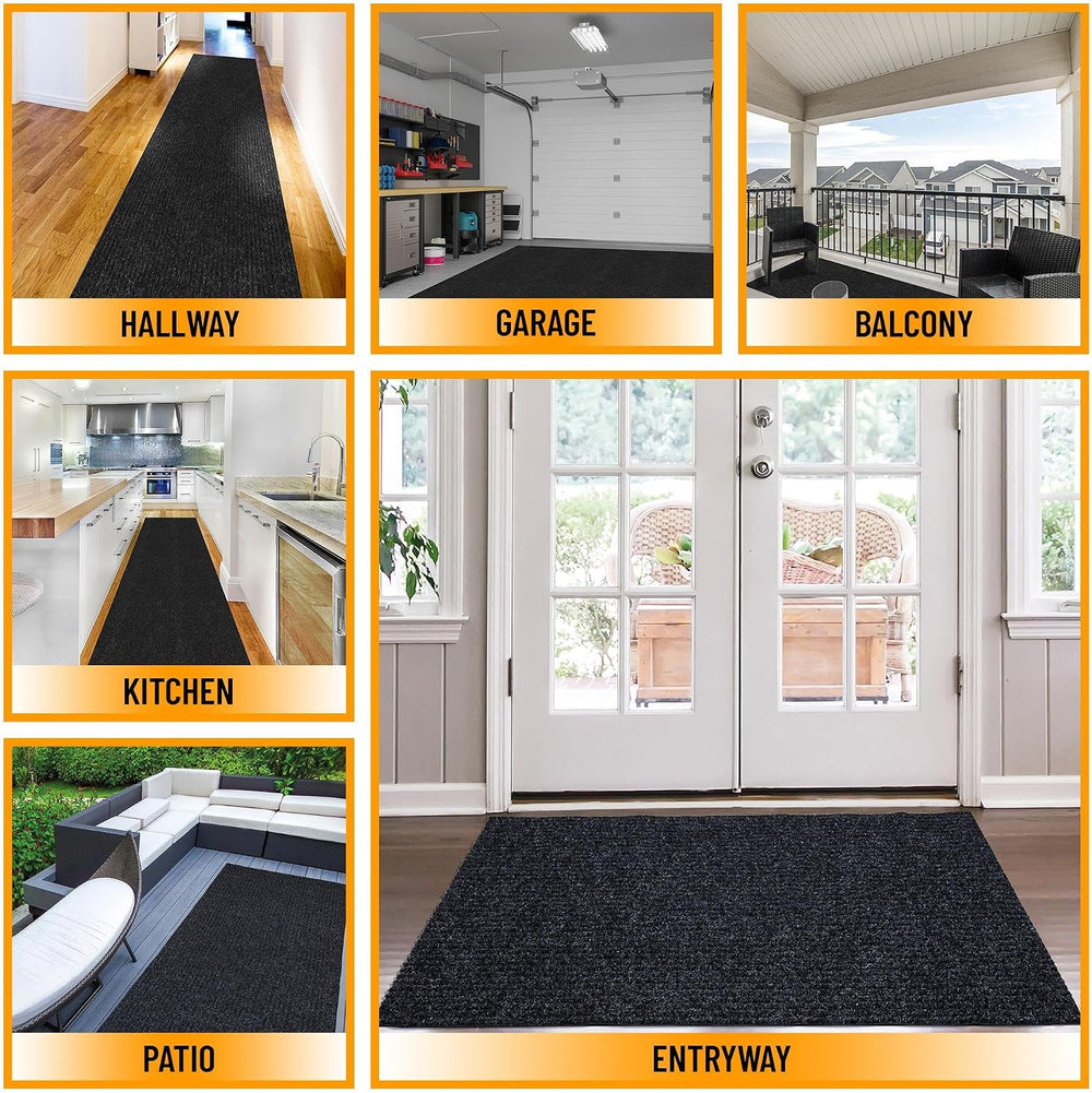 Ottomanson 3x12 Hallway Runner Rug – Non-Slip Indoor Outdoor Door Mat