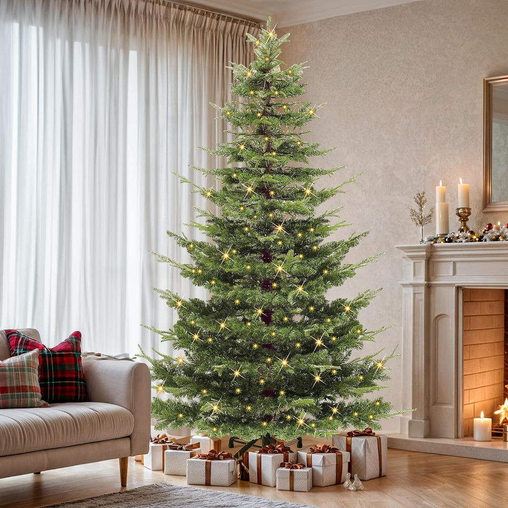 YITAHOME 7.5ft Prelit Aspen Fir Artificial Christmas Tree with Remote