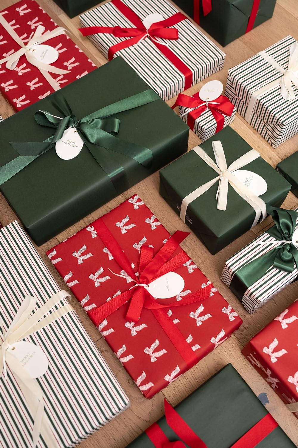 Merry Market Christmas Wrapping Paper Rolls, Premium Matte Gift Wrap, 30” x 1...