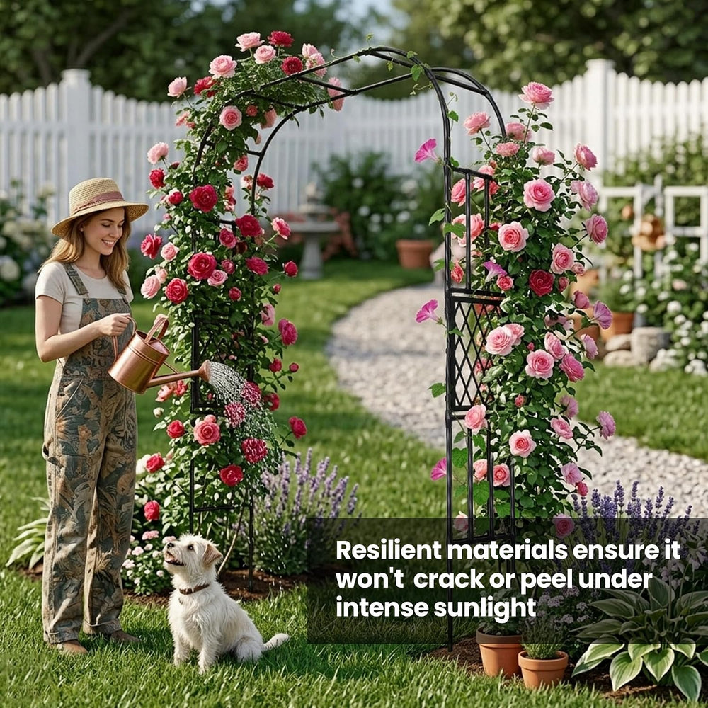 Heavy Duty Garden Arch Trellis,70.9 x 98.4 in, with Lattice