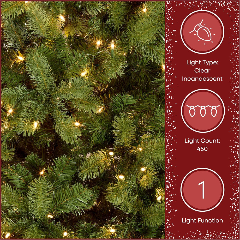 National Tree Company 4.5ft Pre-Lit Downswept Douglas Fir Christmas Tree