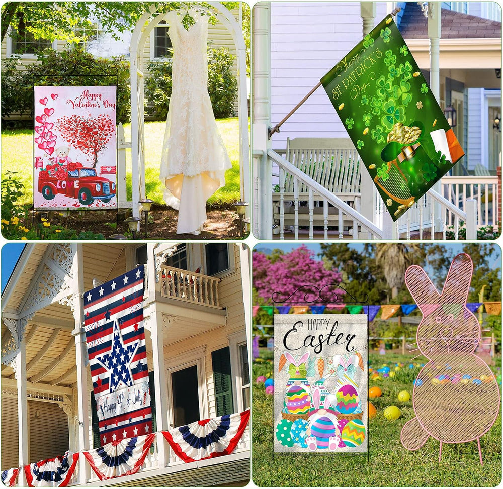 12 Pack Seasonal Yard Flags 28x40 in Double Sided Fall Holiday
