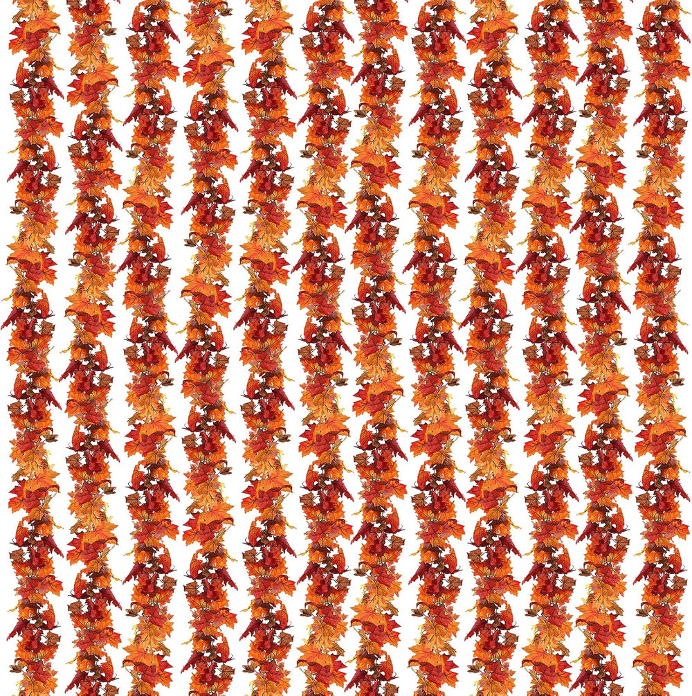 15 Pack Fall Garland, 88.5Ft Artificial Autumn Maple Leaves Vines Thanksgivin...
