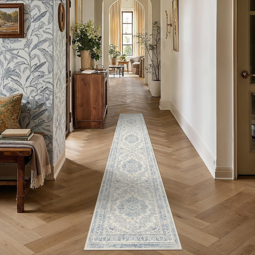 Hugear 2x10 Blue Neutral Runner Rug