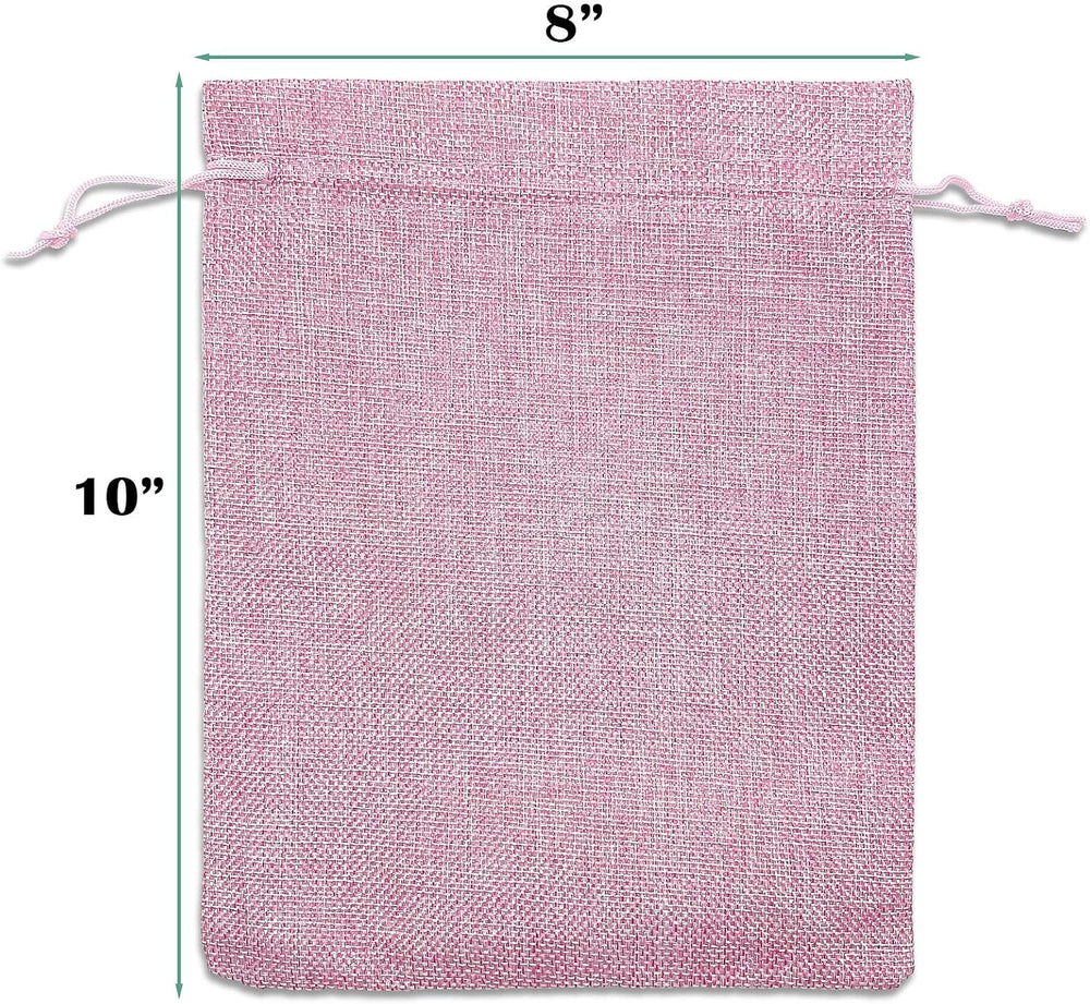 48 pc Natural Jute Burlap Fabric Gift Bags w. Drawstrings by TheDisplayGuys