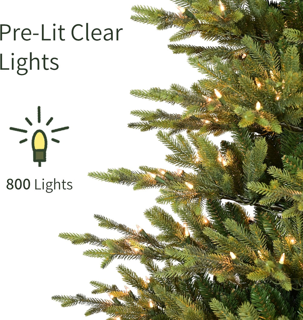 Puleo International 9ft Pre-Lit Slim Balsam Fir Christmas Tree