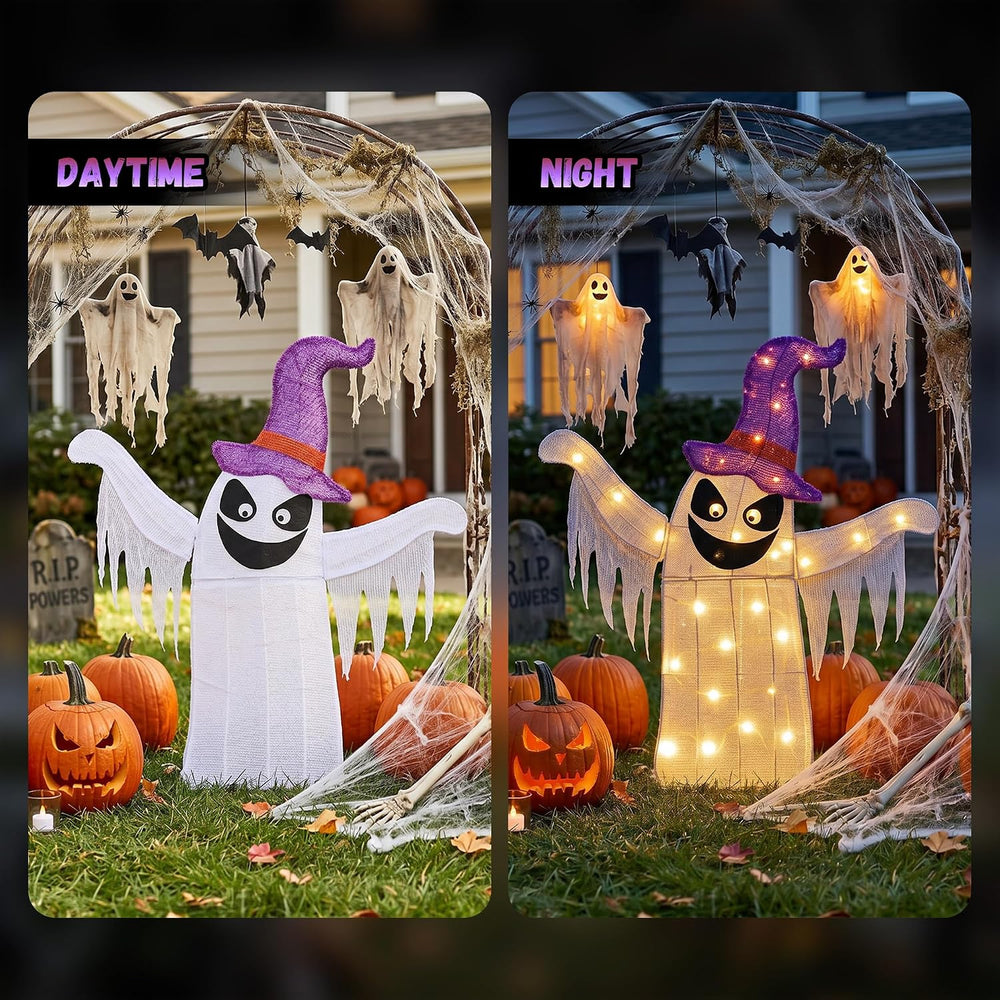 30" H Large Lighted SwingingGhost Halloween for Indoor Outdoor Decorations