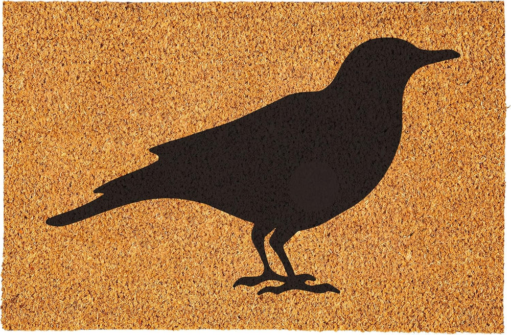 Evergreen Flag Black Raven Welcome Mat | 36"x24" Halloween Crow Coi...