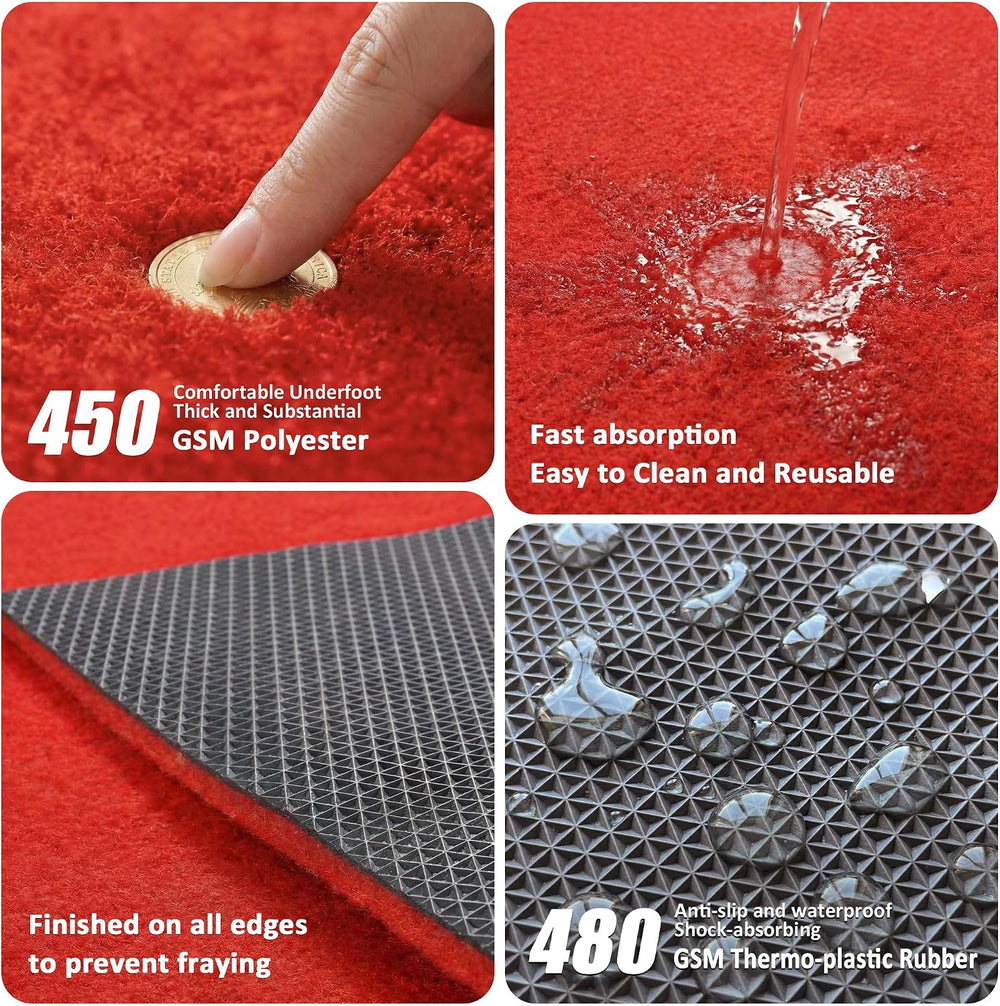 Extra Thick Red Carpet Runner for Party, 3ft x 30ft Red Runner Rug