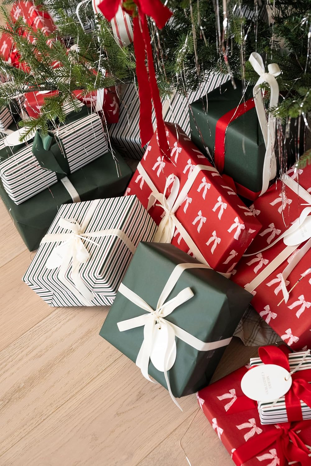 Merry Market Christmas Wrapping Paper Rolls, Premium Matte Gift Wrap, 30” x 1...