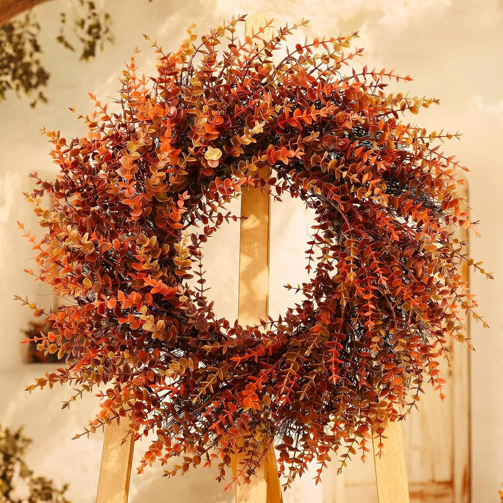 28" Fall Gradient Eucalyptus Wreaths for Front Door,Fall Decorations