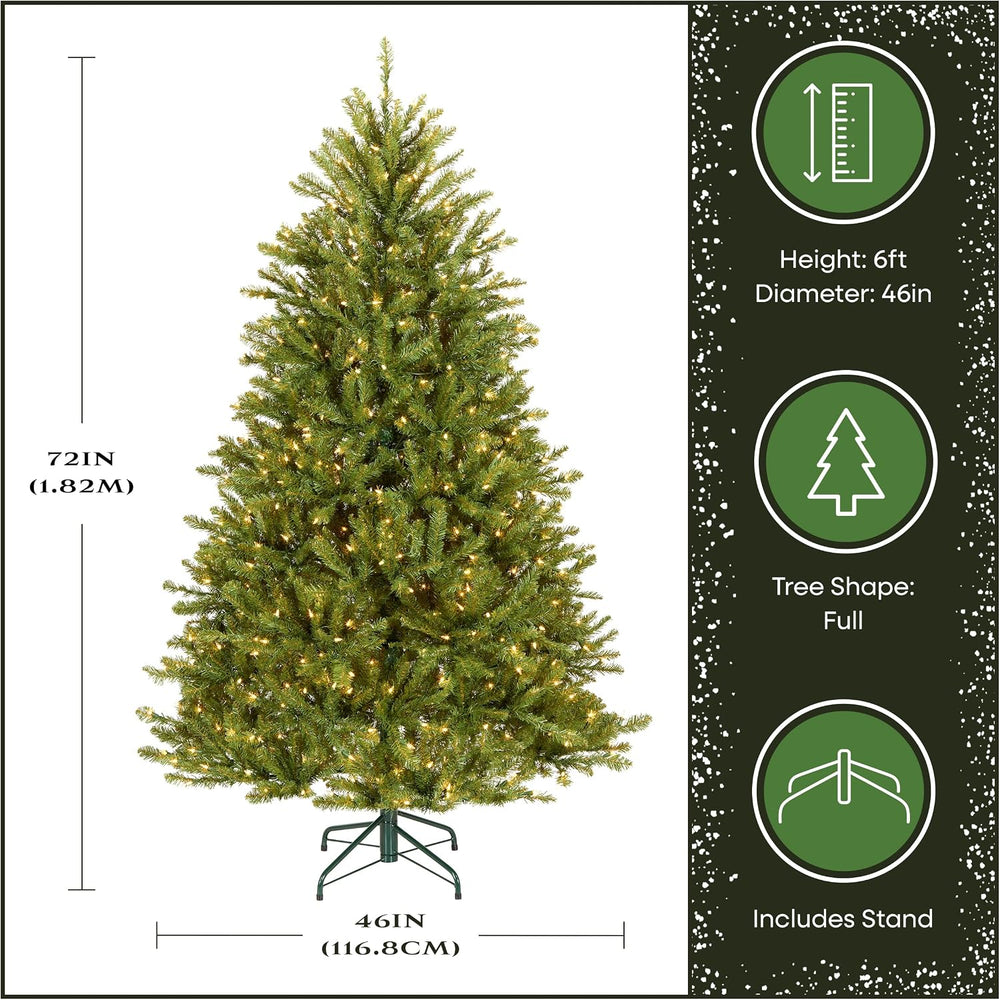 National Tree Company 6ft Pre-Lit Dunhill Fir Artificial Christmas Tree