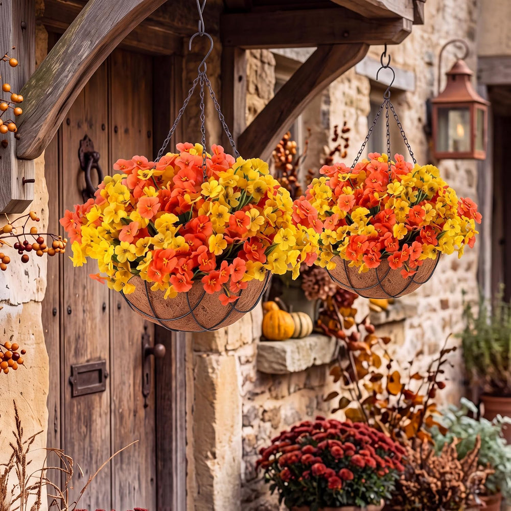 Beeveer 2 Pack Artificial Outdoor Fall Flowers