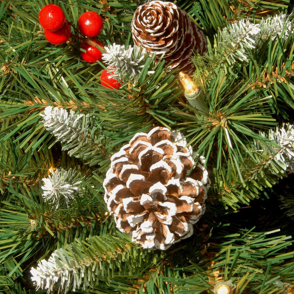 National Tree Company 18in Pre-Lit Frosted Berry Christmas Urn Filler